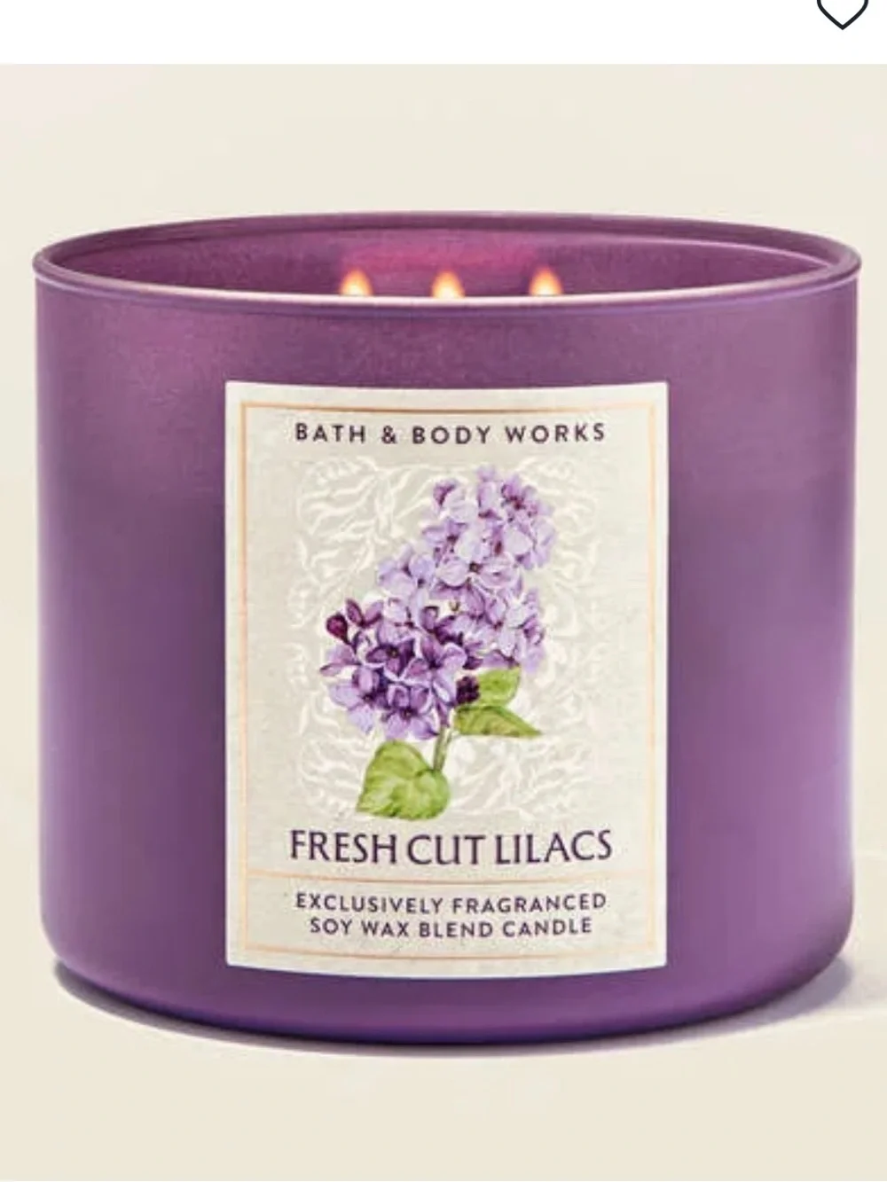 Bath & Body Works Purple Fresh Cut Lilacs 3-Wick Candle